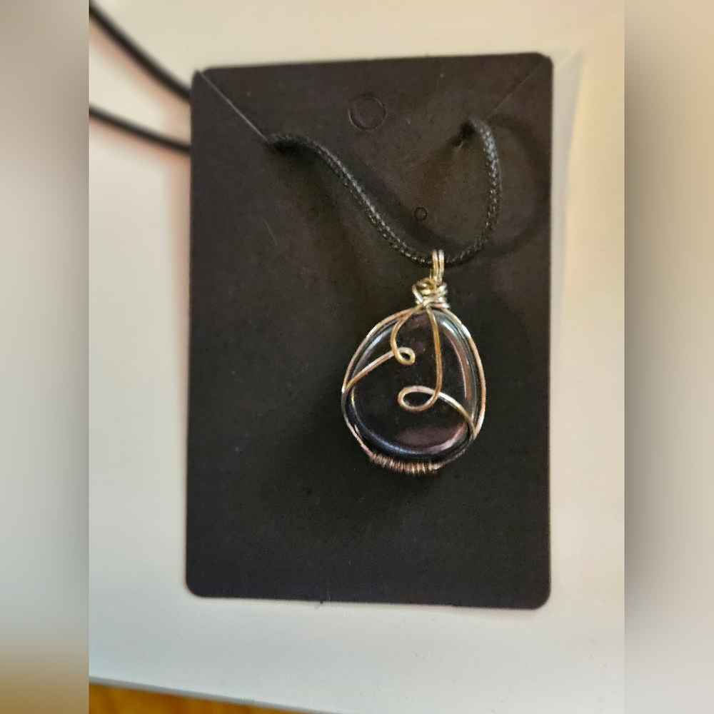 Handcrafted Obsidian Stone Necklace